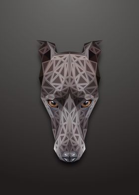 Doberman Pinscher Lowpoly