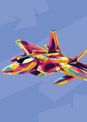 Jet fighter in WPAP style