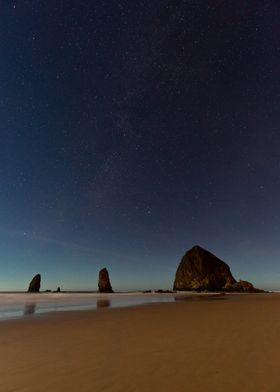 Rock Formation Night Sky