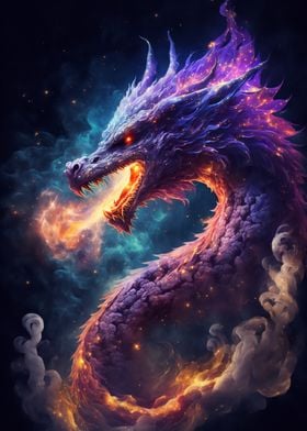 'Elder Dragons Galaxy' Poster by Pixaverse | Displate