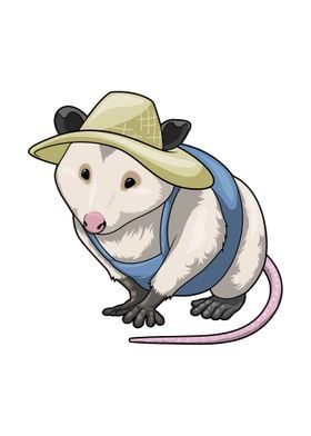 Opossum Farmer Hat