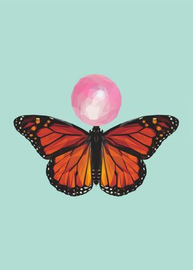 bubblegum animal butterfly