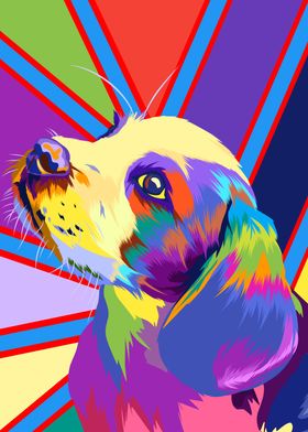 Beagle in vector pop art