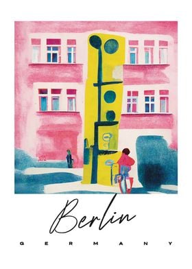 Berlin Pink Yellow Street