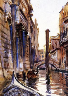 side canal in venice 1902