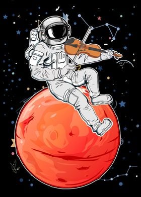 violin player astronaut