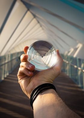 Lensball and Spiral Bridge