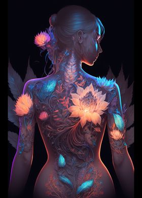 Floral Cyberpunk Girl