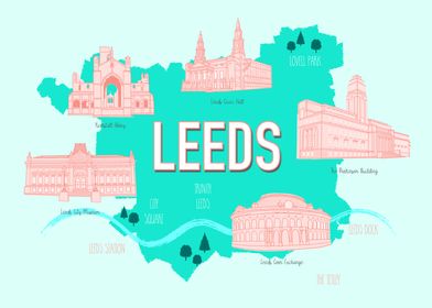 Leeds Pictorial Map