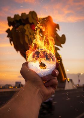 Burning Lensball