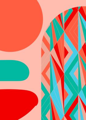 Retro Geometric Bold Color