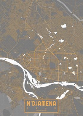 NDjamena City Map Bauhaus