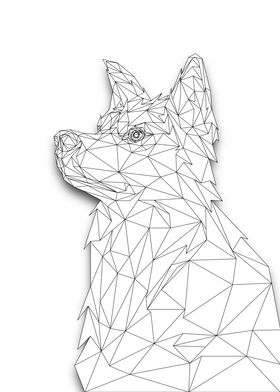 Siberian Husky Lowpoly