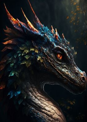 Mythical Forest Dragon