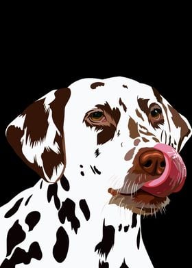 Dalmatian dog in vector