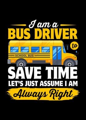 Vintage School Bus Driver