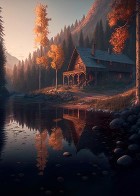 Cabin in Autumn