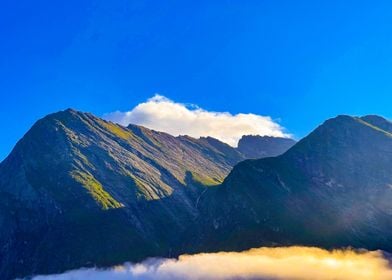 Norway Mountain Sun Sky 