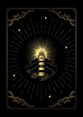 Tarot shining lighthouse