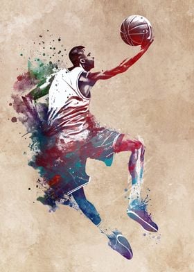 Basketball sport art