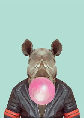 bubblegum animal rhino