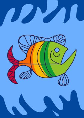 illustration fish sea