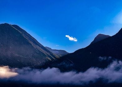 Norway Mountain Cloud Sky 