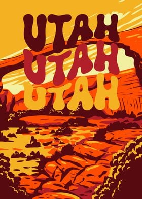 Utah Travel Art landscape