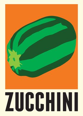 Minimal Zucchini Poster