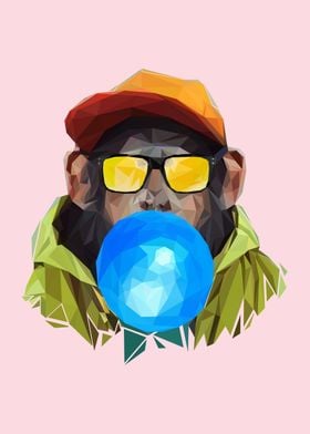 monkey bubblegum animal 