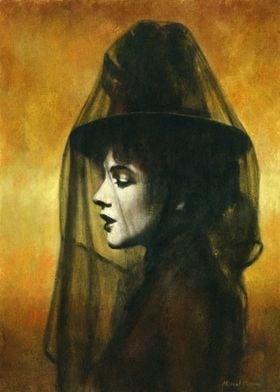 Victorian Girl In Veil