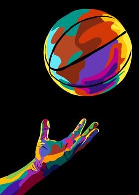 Basketball in pop art