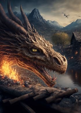 Dragon and the fire