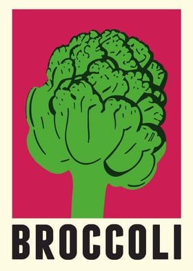 Minimal Broccoli Poster