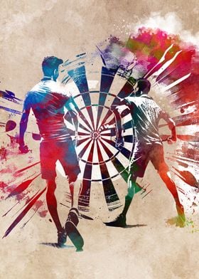 Darts sport art 