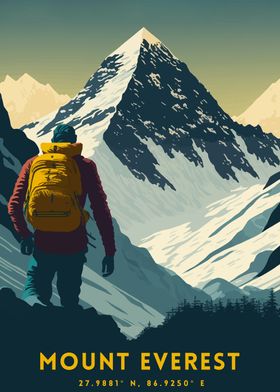 Mount Everest Travel Print