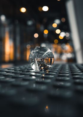 Lensball on Lego Bench