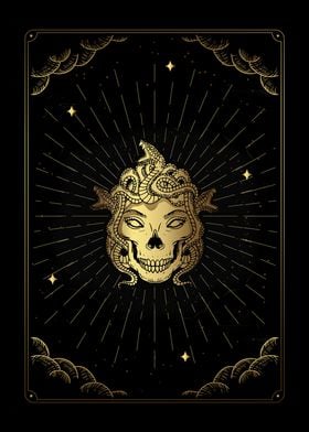 Tarot the Medusa skull