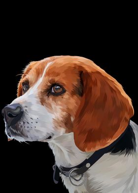 Beagle dog in vector