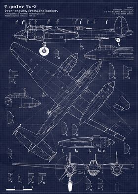 Tupolev Tu2 Blueprint