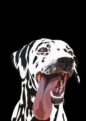 Dalmatian dog in vector