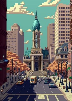 Philadelphia Pixel art