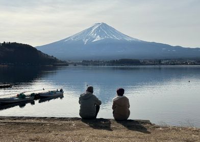 Couple at Mount Fuji