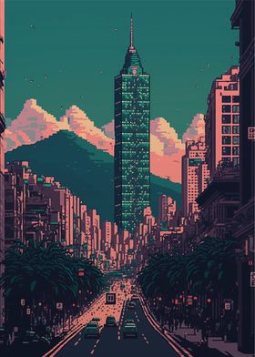 Taipei Pixel art