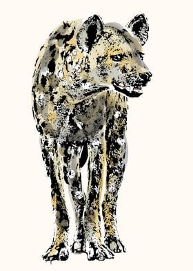 Spotted Hyena Watercolor