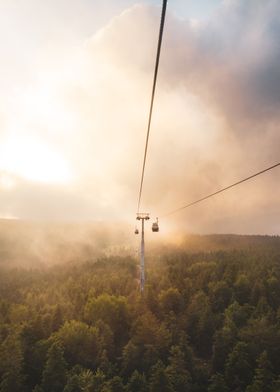 Cable Car in the Mist