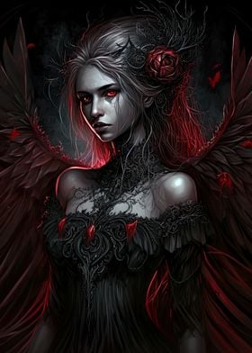 A beautiful gothic fairy
