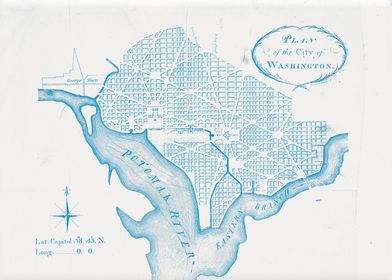 Washington DC vintage map