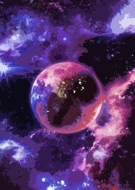 Galaxy Space Nebula Purple