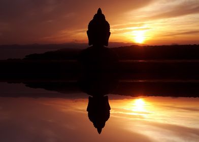 Sunset over Buddha